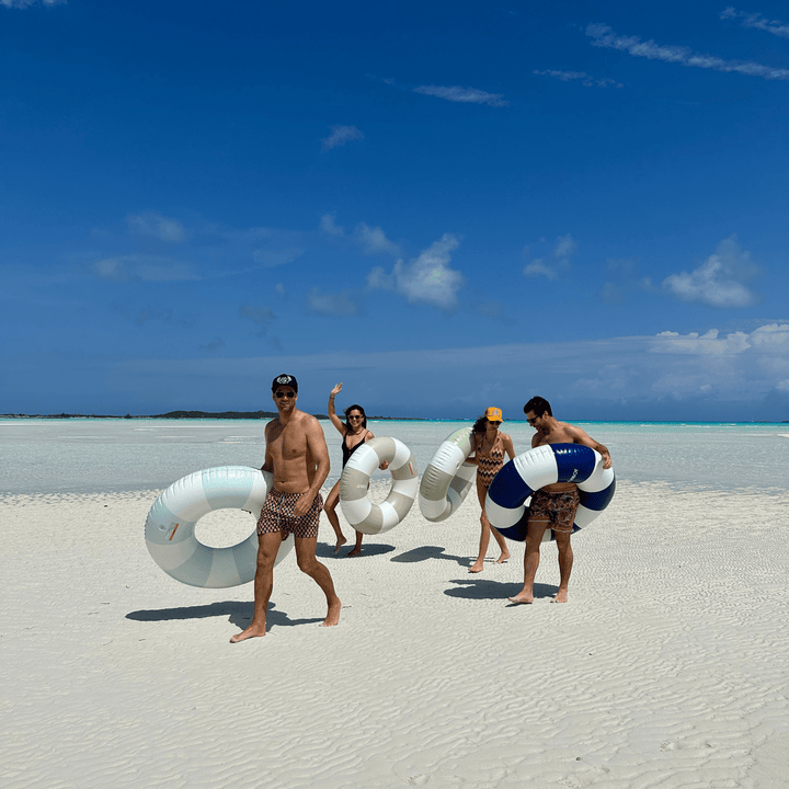 Blue Vintage Stripe Tube Float