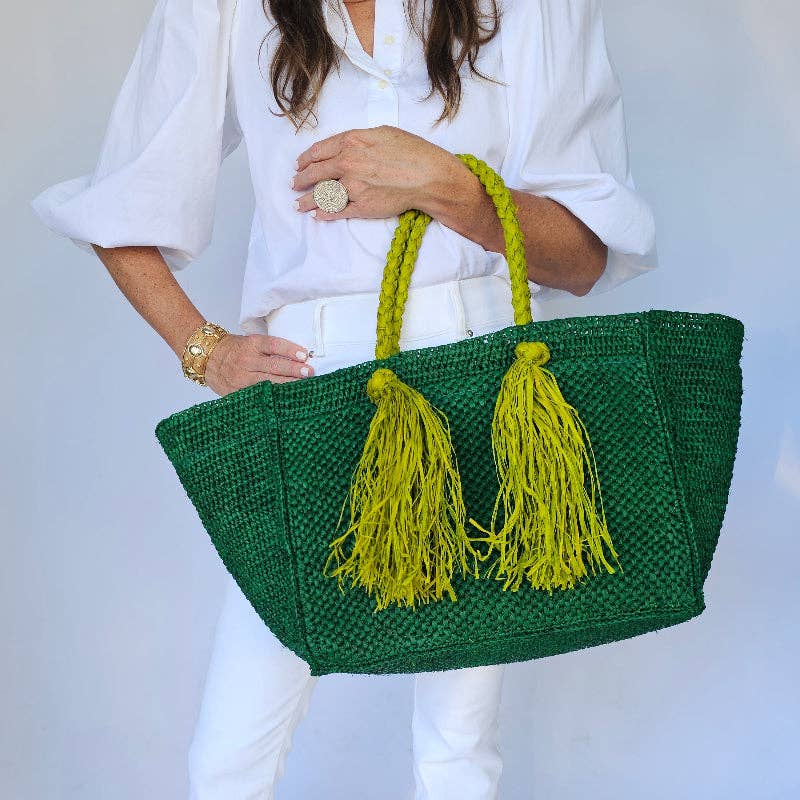 Emerald Camilla Raffia Bag - Gabrielle's Biloxi
