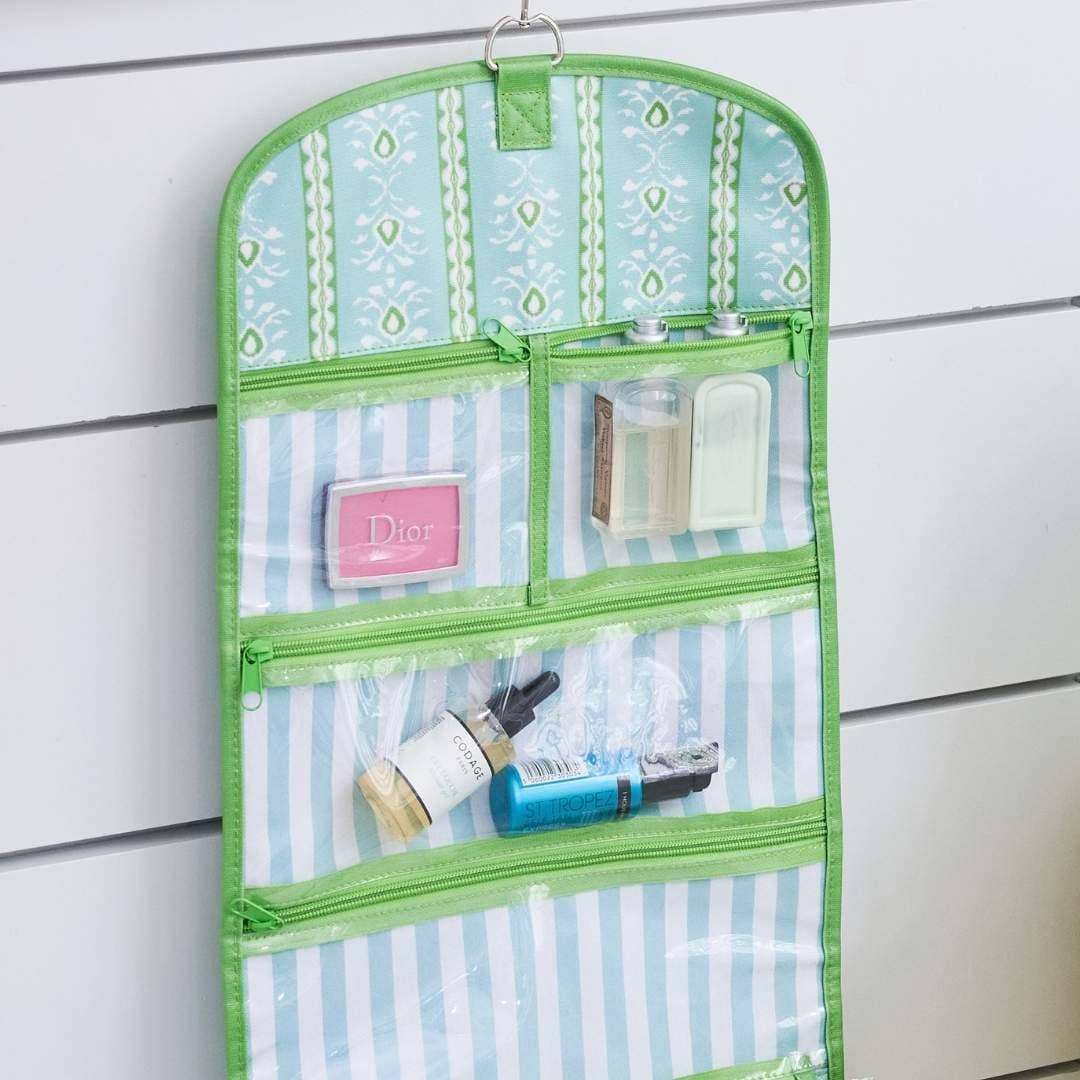 Laura Park Hanging Travel Case - Rosemary Stripe Blue