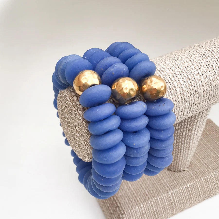 Clay Heishi Bracelets - Faded Blue - Gabrielle's Biloxi