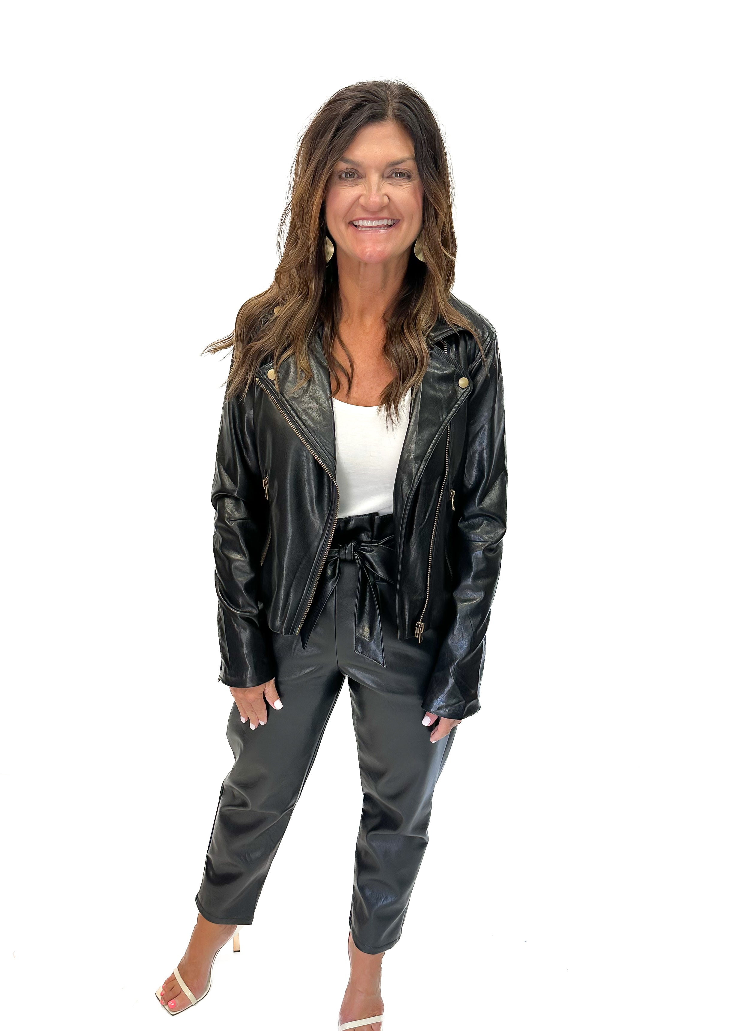 Juno Leather Jacket - Black - Gabrielle's Biloxi