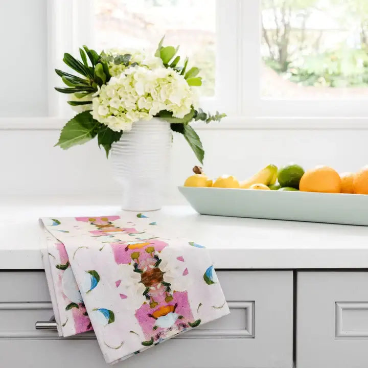 Monet's Garden Pink Tea Towel - Gabrielle's Biloxi