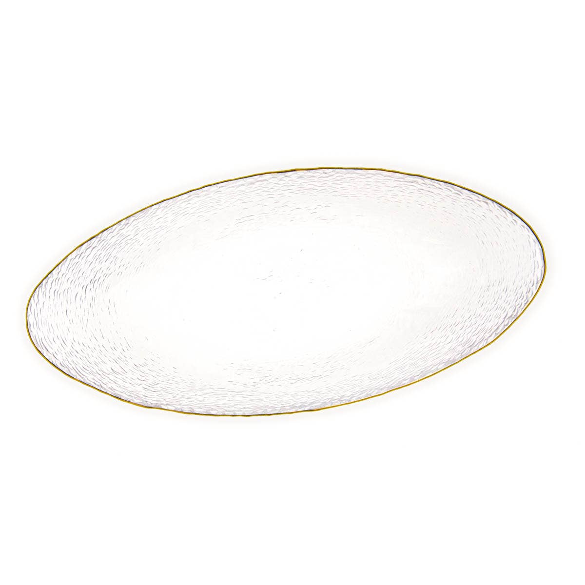 Oval Serving Dish with Gold Edge - Gabrielle's Biloxi