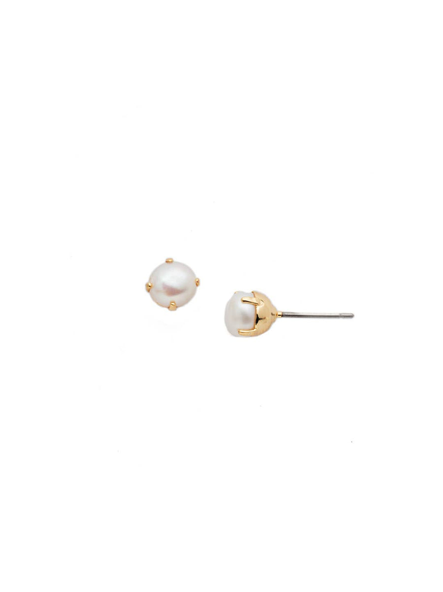 Sorrelli Freshwater Pearl 10K Stud Earrings - Bright Gold - Gabrielle's Biloxi