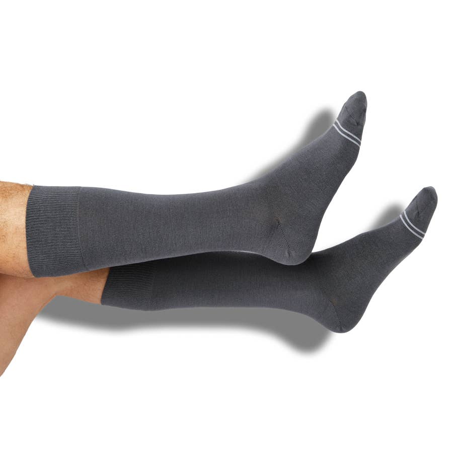 DeadSoxy Asher - Charcoal Grey Dress Socks - Gabrielle's Biloxi