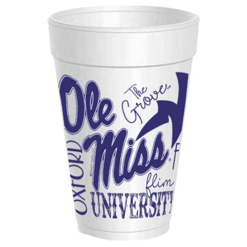 Ole Miss Traditions Font Wrap Styrofoam Cups - Gabrielle's Biloxi