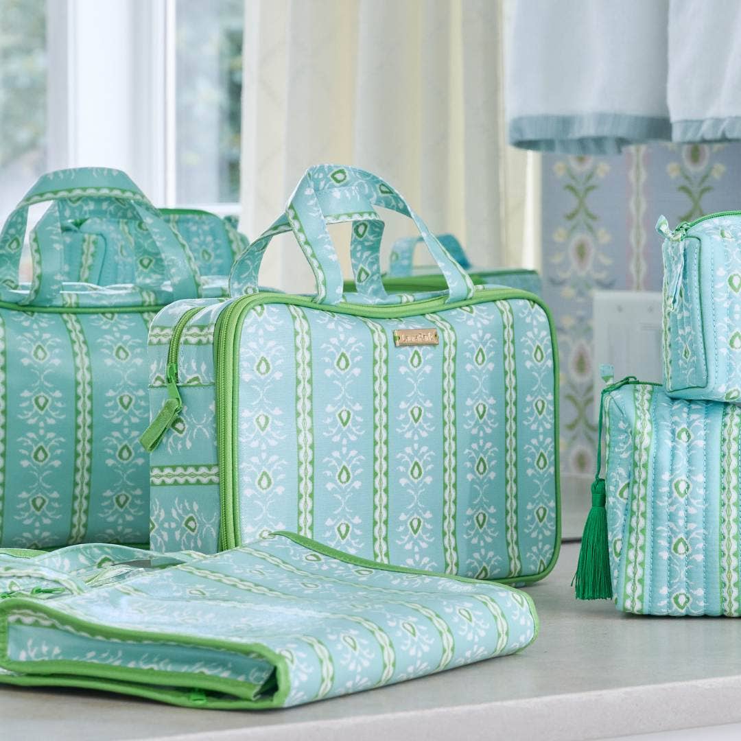 Laura Park Travel Case - Rosemary Stripe Blue