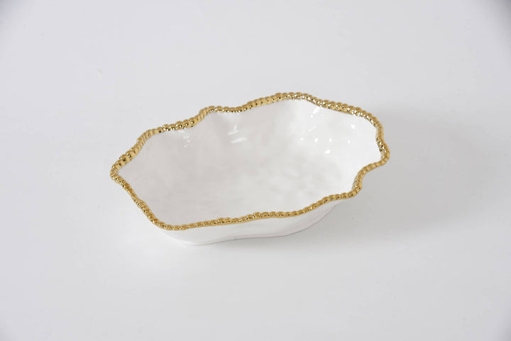 Pampa Bay Serving Bowl - White Gold - Gabrielle's Biloxi