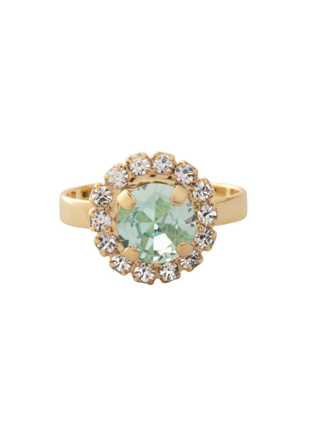 Sorrelli Haute Halo Cocktail Ring - Bright Gold Aquamarine - Gabrielle's Biloxi