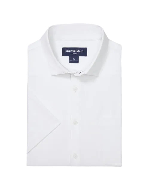 Mizzen+Main Leeward	SS Dress Shirt - Solid White - Gabrielle's Biloxi
