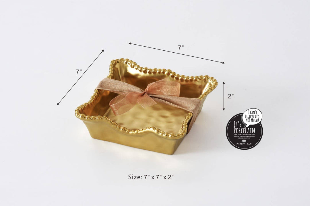 Pampa Bay Cocktail Napkin Holder - Gold - Gabrielle's Biloxi