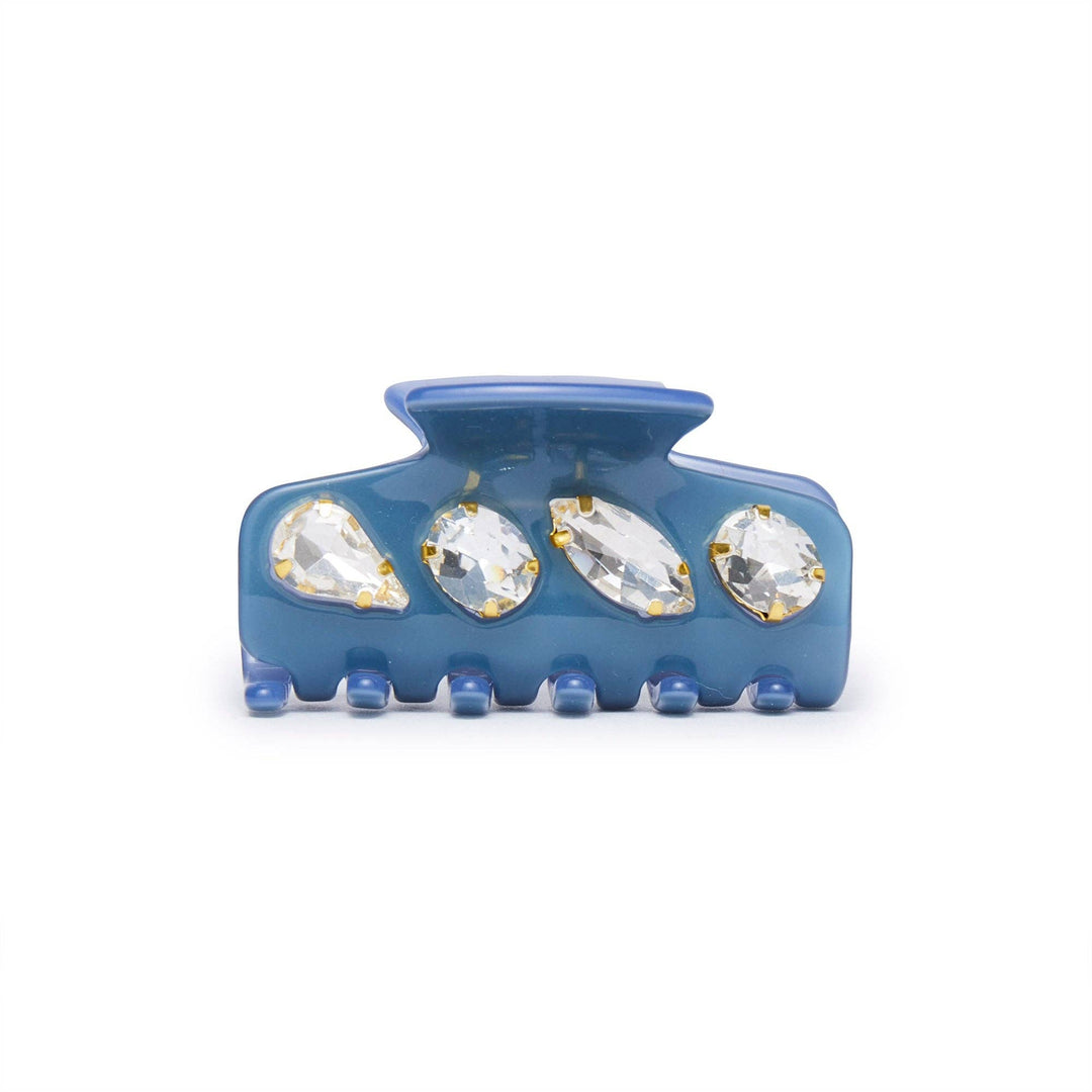 FRENCH BLUE MINI CRYSTAL CLAW CLIP - Gabrielle's Biloxi