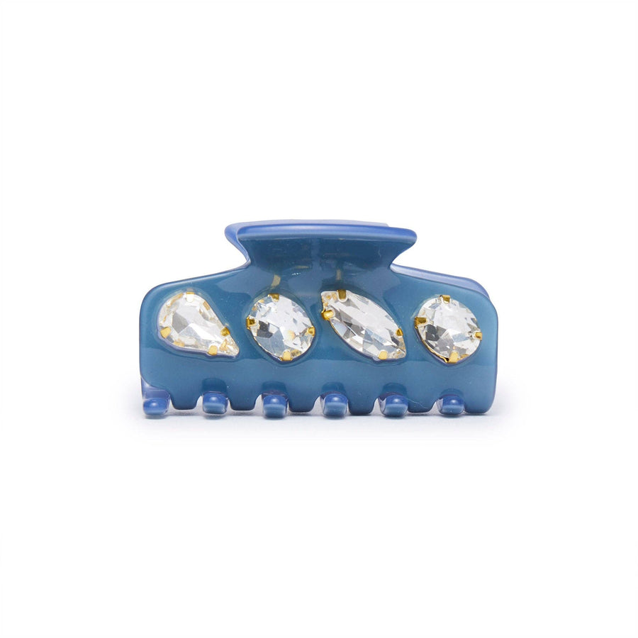 FRENCH BLUE MINI CRYSTAL CLAW CLIP - Gabrielle's Biloxi