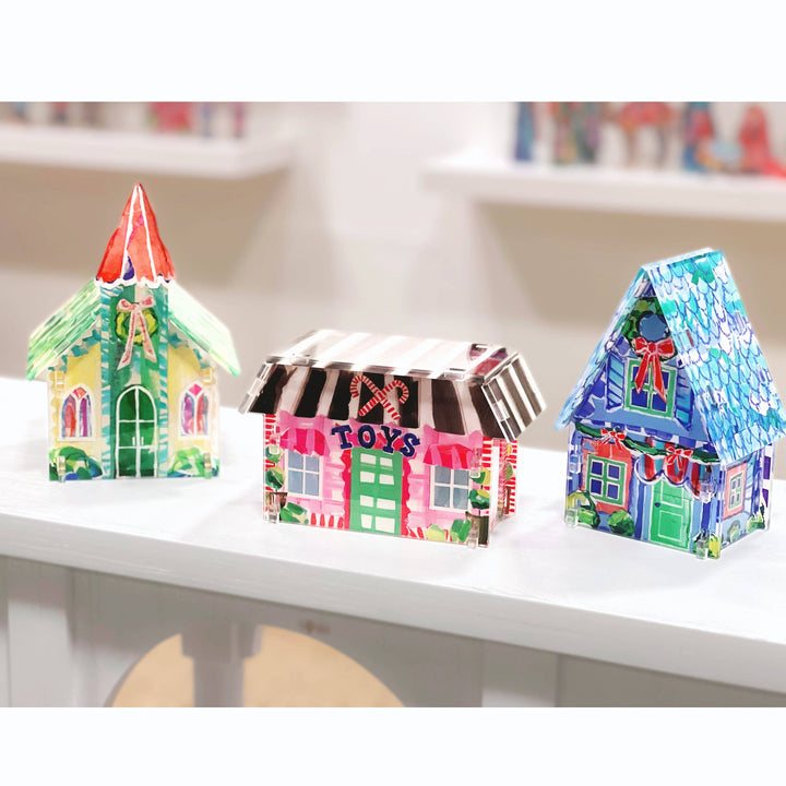 Acrylic Christmas Village - Gabrielle's Biloxi