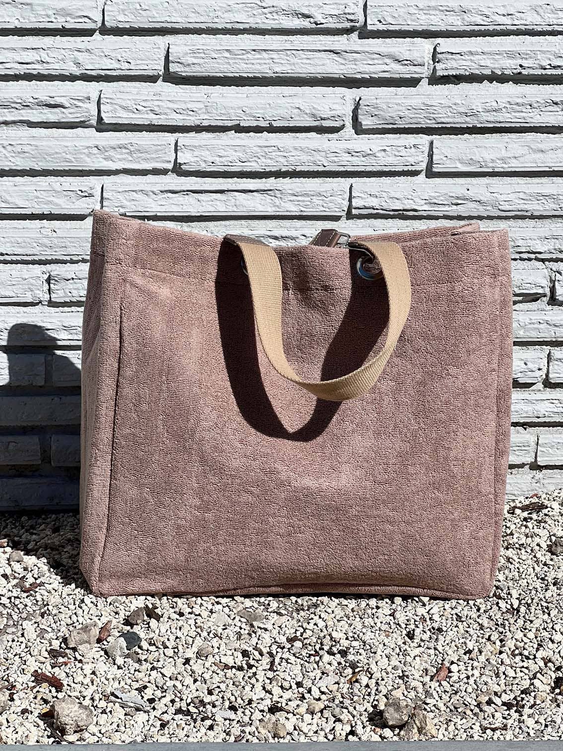 Solid Terry Plastic Lined Tote - Assorted - Gabrielle's Biloxi
