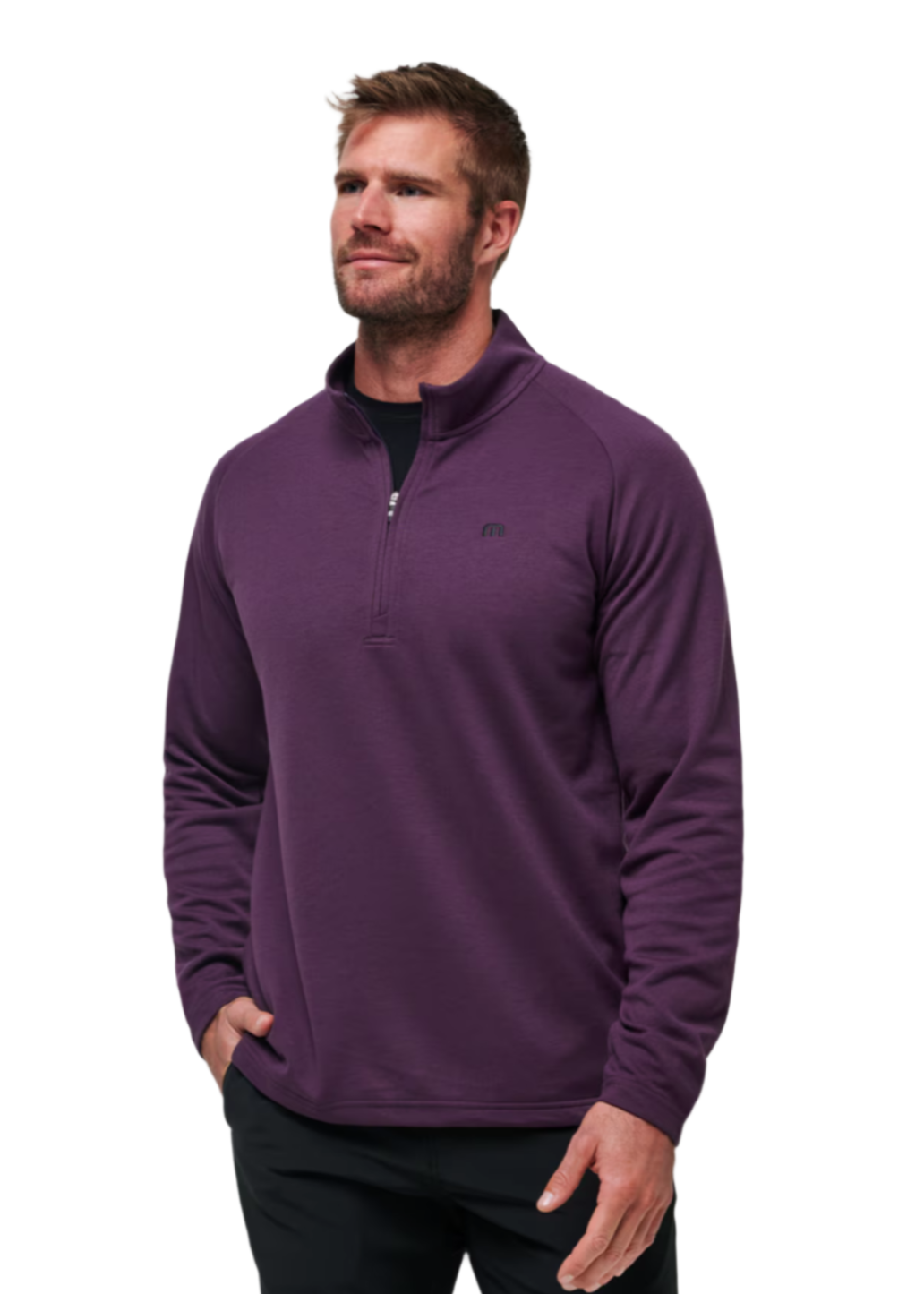Travis Mathew Upgraded Quarter Zip - Plum - Gabrielle's Biloxi