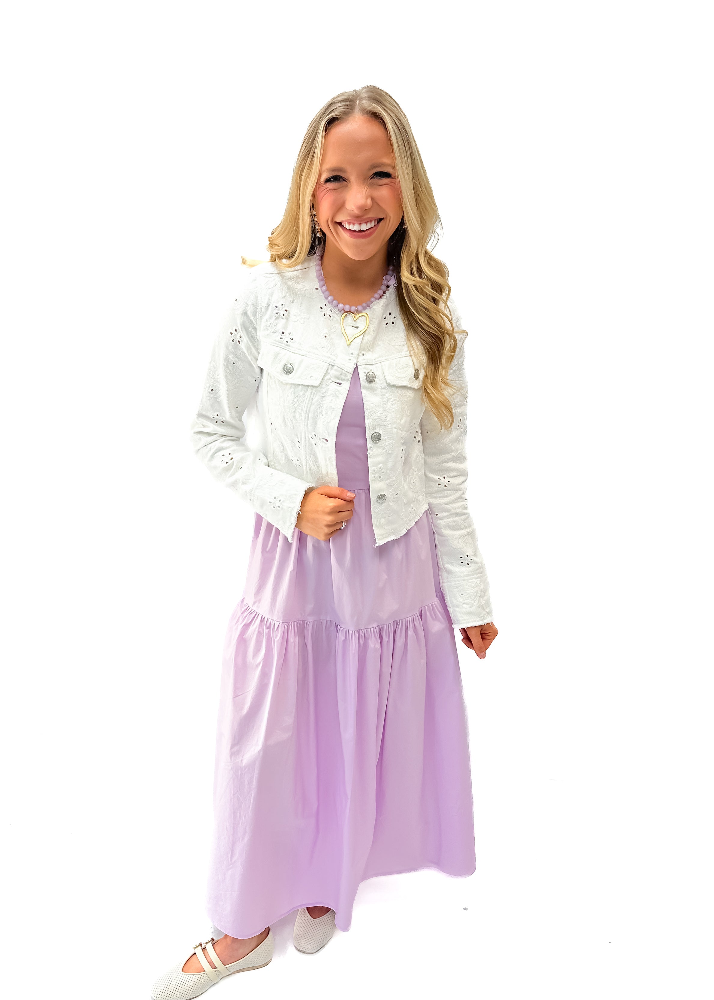 Dolce Cabo Eyelet Jacket - White - Gabrielle's Biloxi