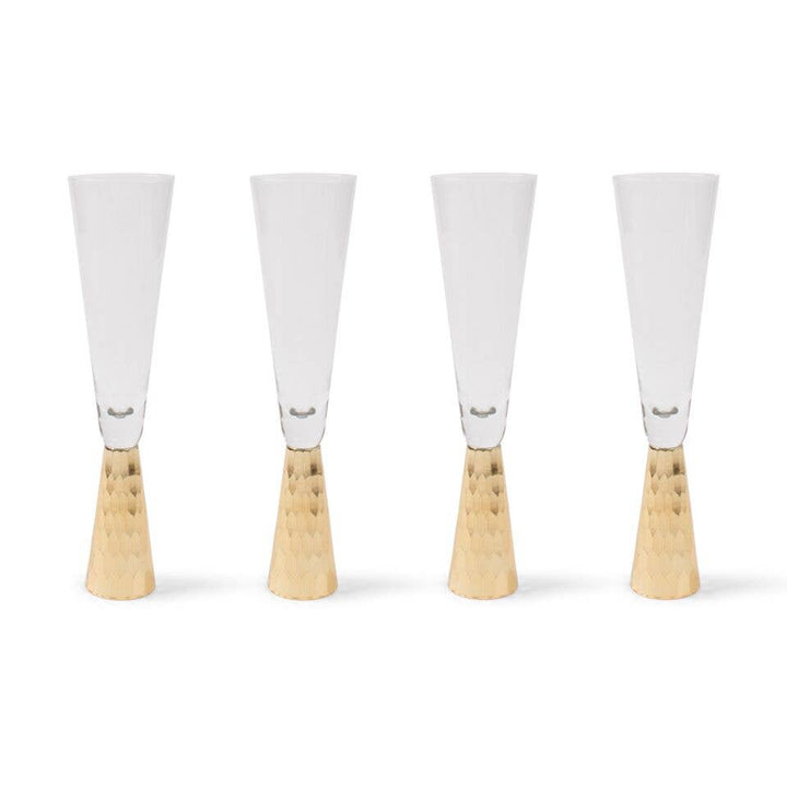 Gold Hammered Champagne Glass - Gabrielle's Biloxi