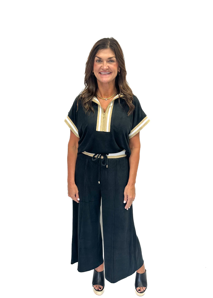 Emily McCarthy Poppy Pullover - Black Terry - Gabrielle's Biloxi