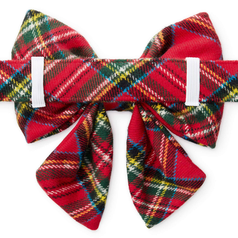 Tartan Plaid Flannel Christmas Lady Dog Bow - Gabrielle's Biloxi