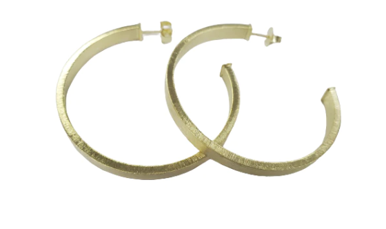 Sheila Fajl Lunaria Hoops - Brushed Gold, Small - Gabrielle's Biloxi