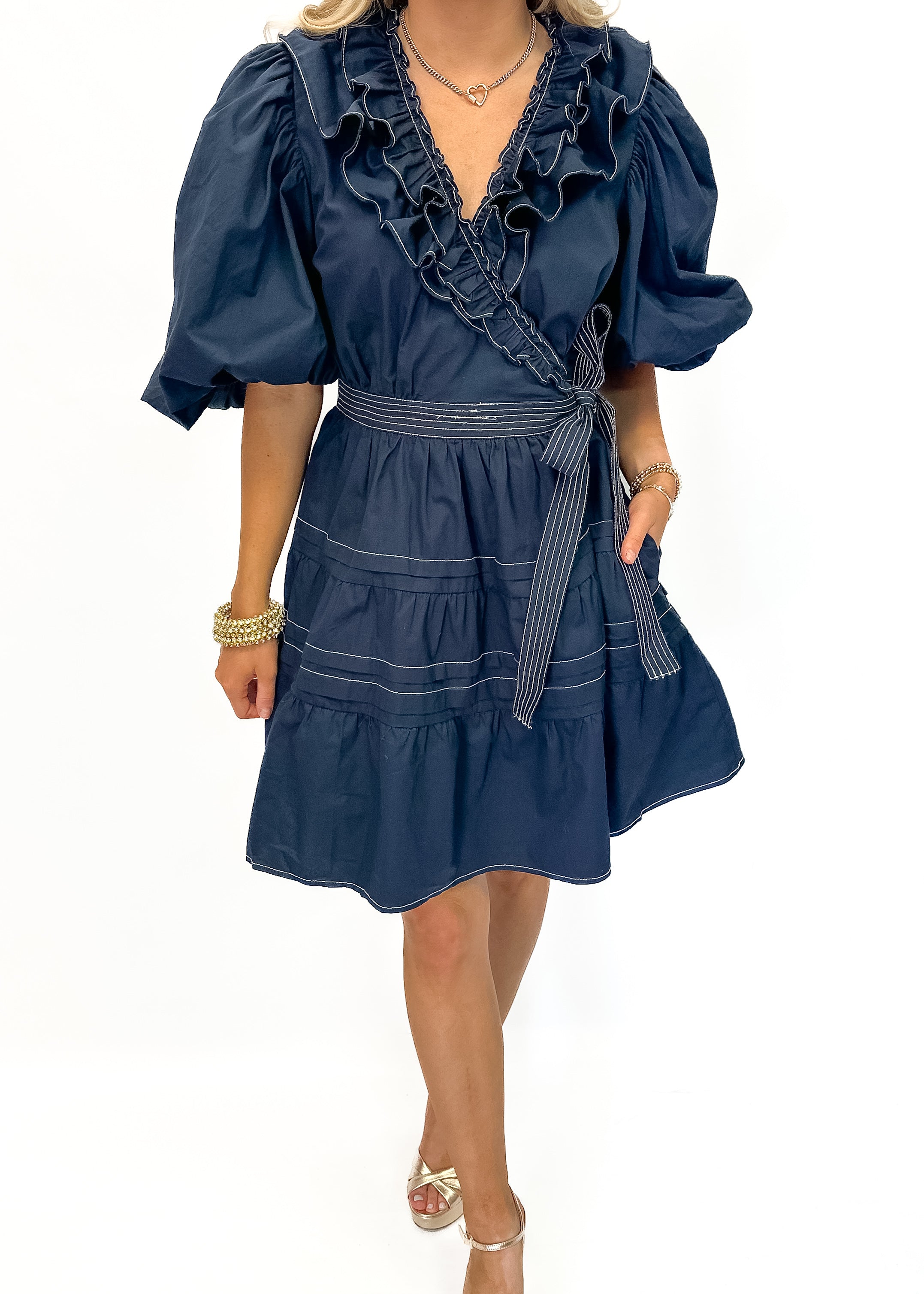 LBLOX Poplin Dress - Navy - Gabrielle's Biloxi