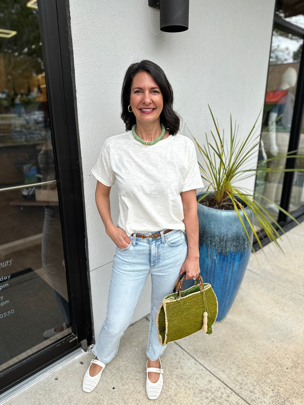 Bobi Boyfriend Tee - Linen - Gabrielle's Biloxi