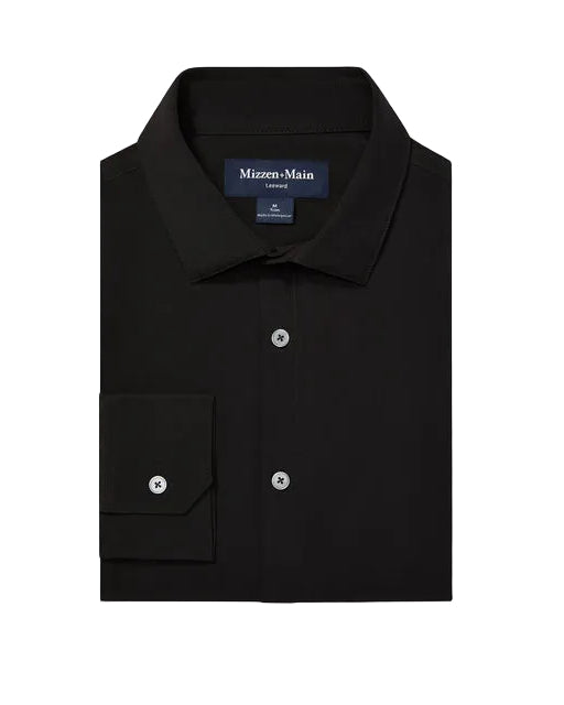 Mizzen+Main Leeward	No Tuck	LS Dress	Shirt - Solid Black - Gabrielle's Biloxi