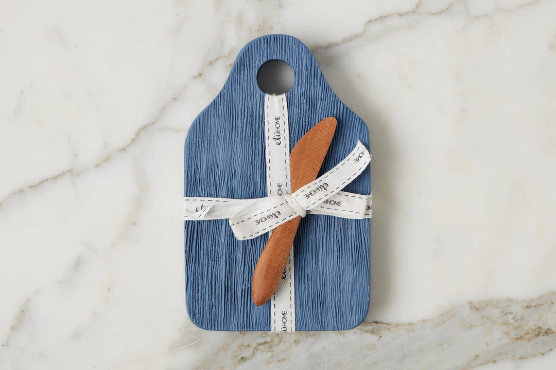 Dutch Cheese Board with Spreader, Small, Denim Blue - Gabrielle's Biloxi