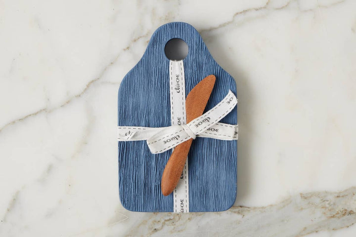 Dutch Cheese Board with Spreader, Small, Denim Blue - Gabrielle's Biloxi