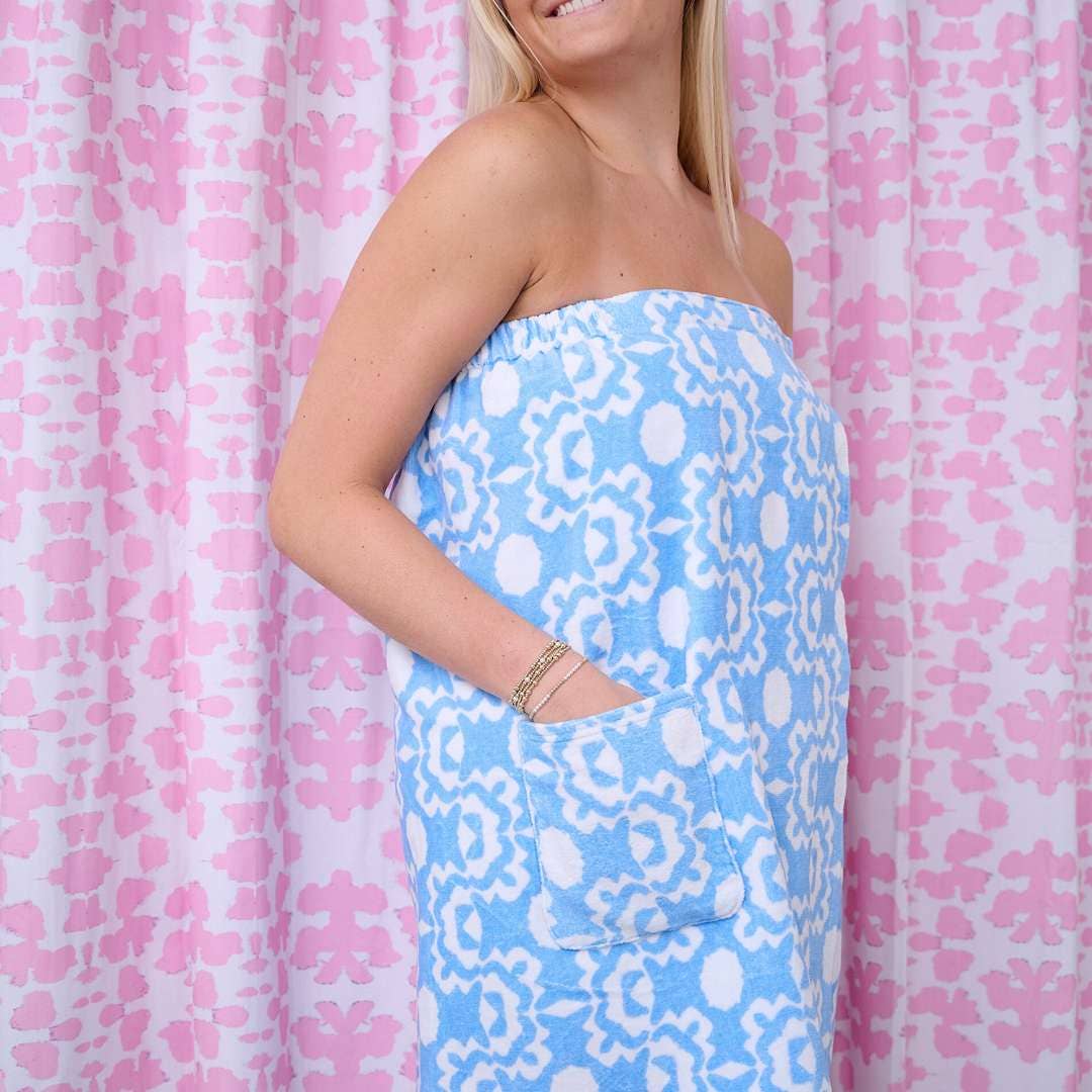 Laura Park Chambray Bath Wrap - Aspen
