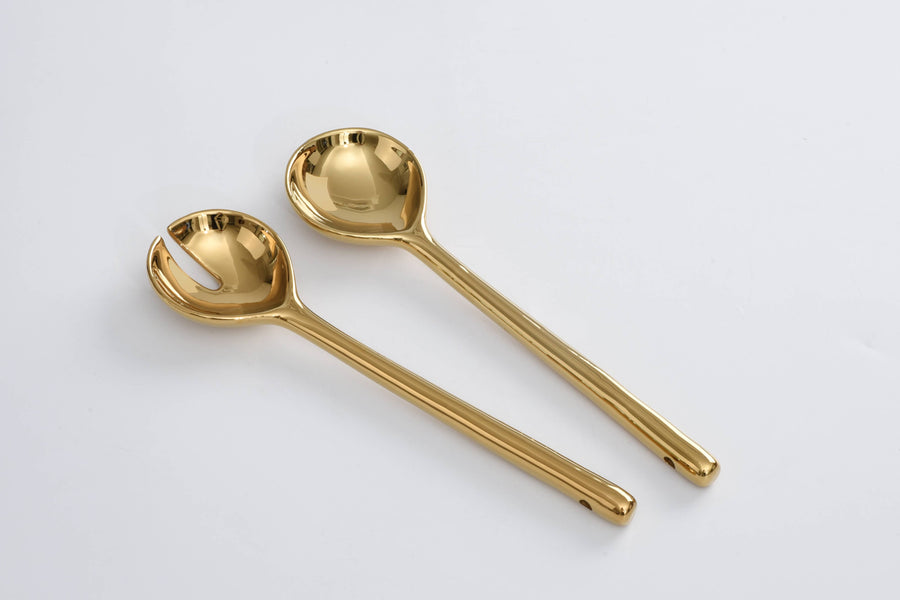 Pampa Bay Salad Servers - Gold - Gabrielle's Biloxi