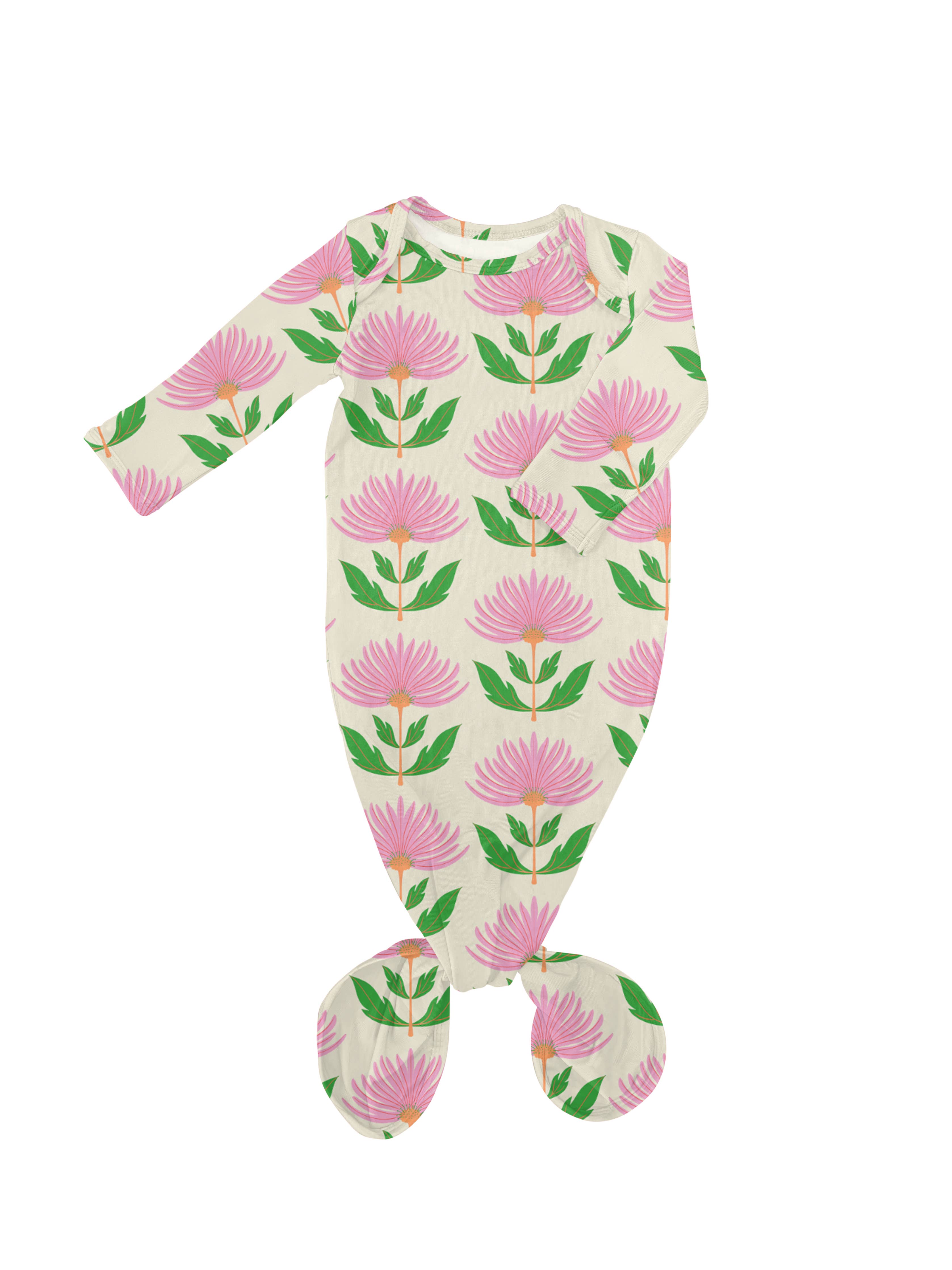 Pink Block Flower Knotted Gown  - Gabrielle's Biloxi