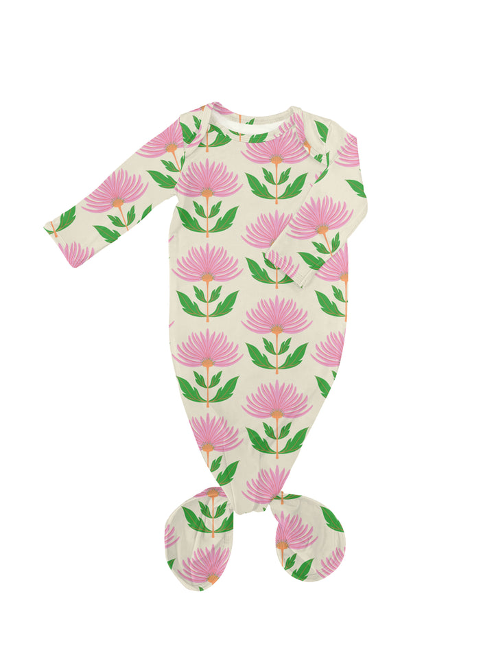 Pink Block Flower Knotted Gown  - Gabrielle's Biloxi