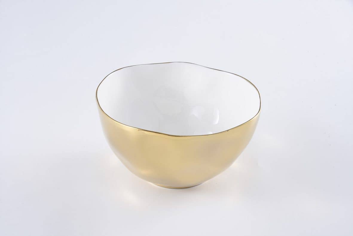 Pampa Bay Large Bowl - Gold Bottom - Gabrielle's Biloxi