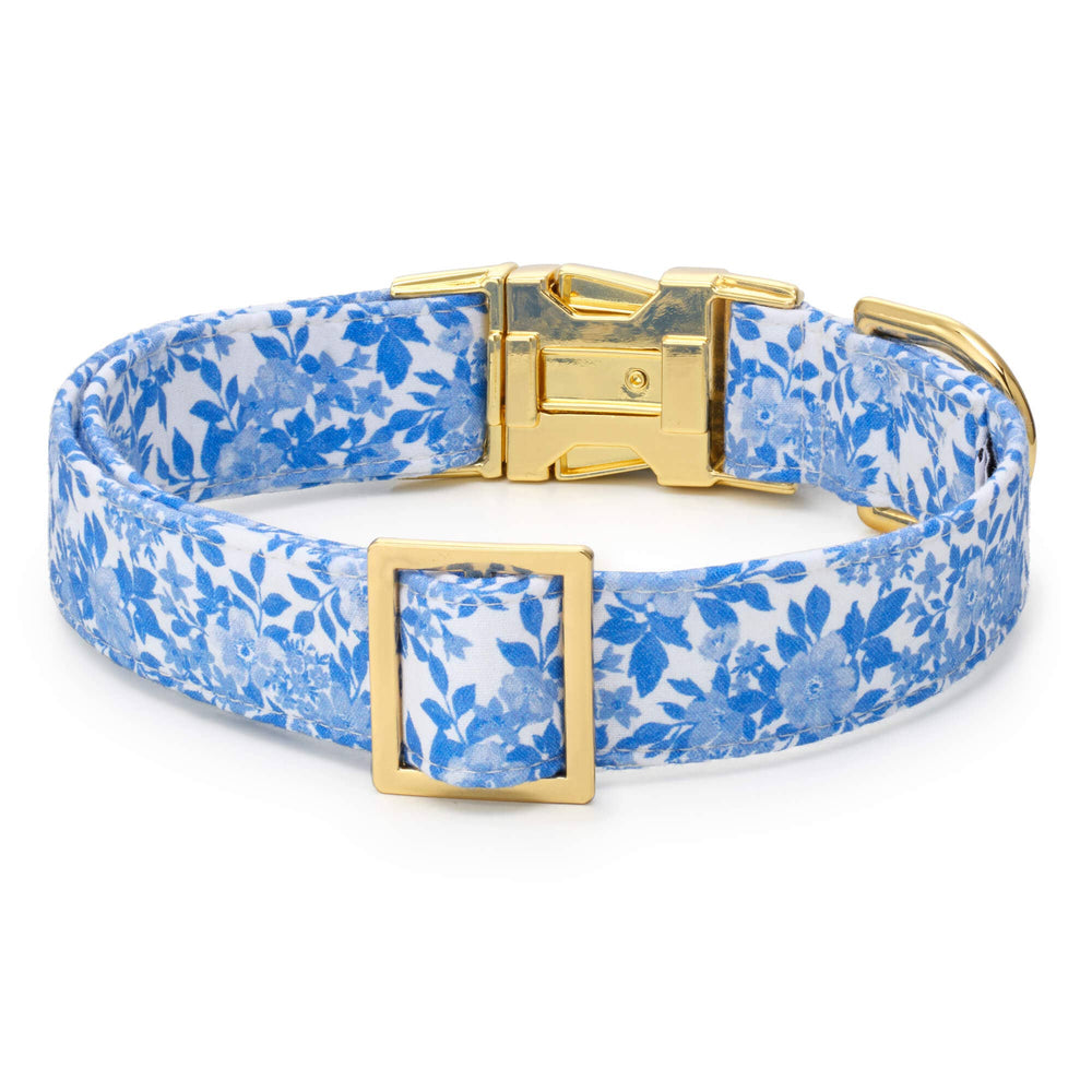 Blue Roses Spring Dog Collar - Gabrielle's Biloxi