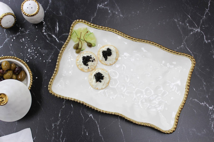 Pampa Bay Medium Platter - White Gold - Gabrielle's Biloxi