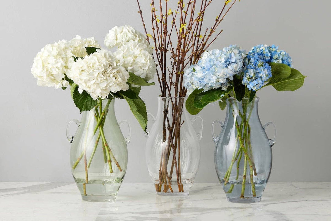 Etu Glass Amphora Flower Vase, Large, Denim Blue - Gabrielle's Biloxi