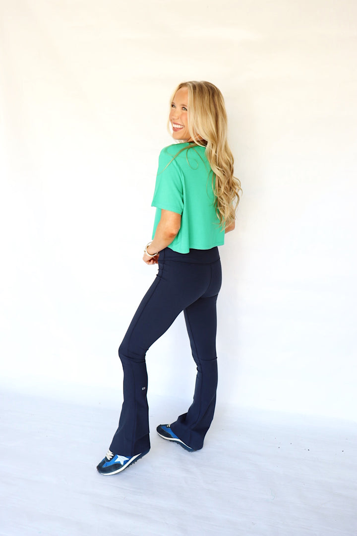Splits59 Raquel High Waist Flared Legging 32" - Indigo - Gabrielle's Biloxi