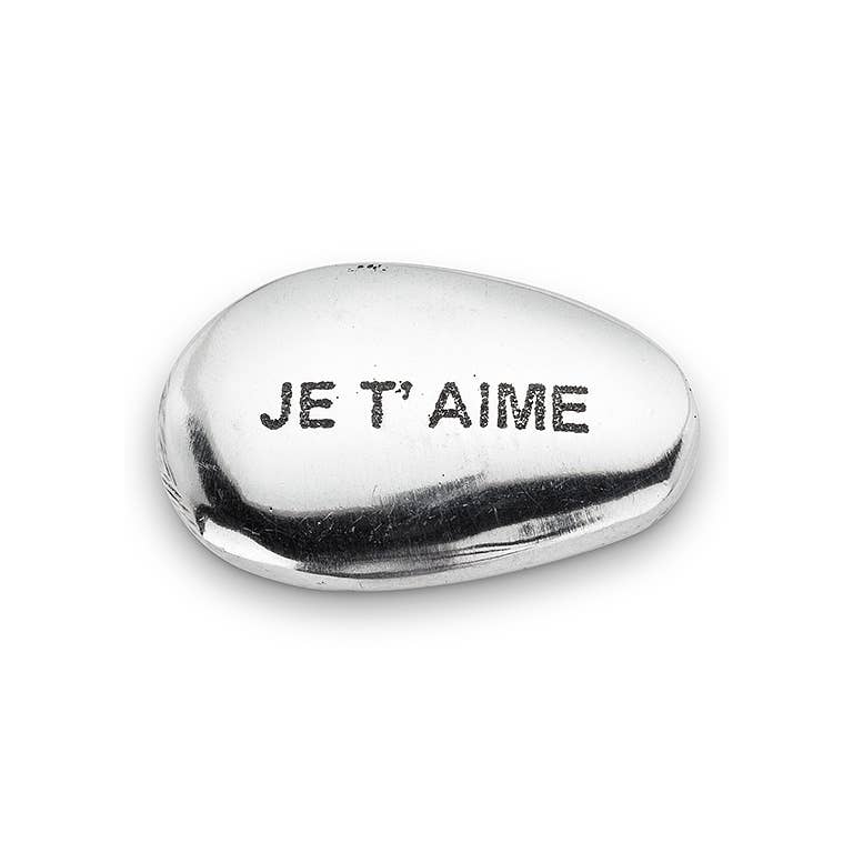 Sm Engraved Pebble-Je T'Aime-2" L - Gabrielle's Biloxi