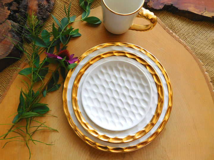 Truro Dinner Plate - Gold - Gabrielle's Biloxi
