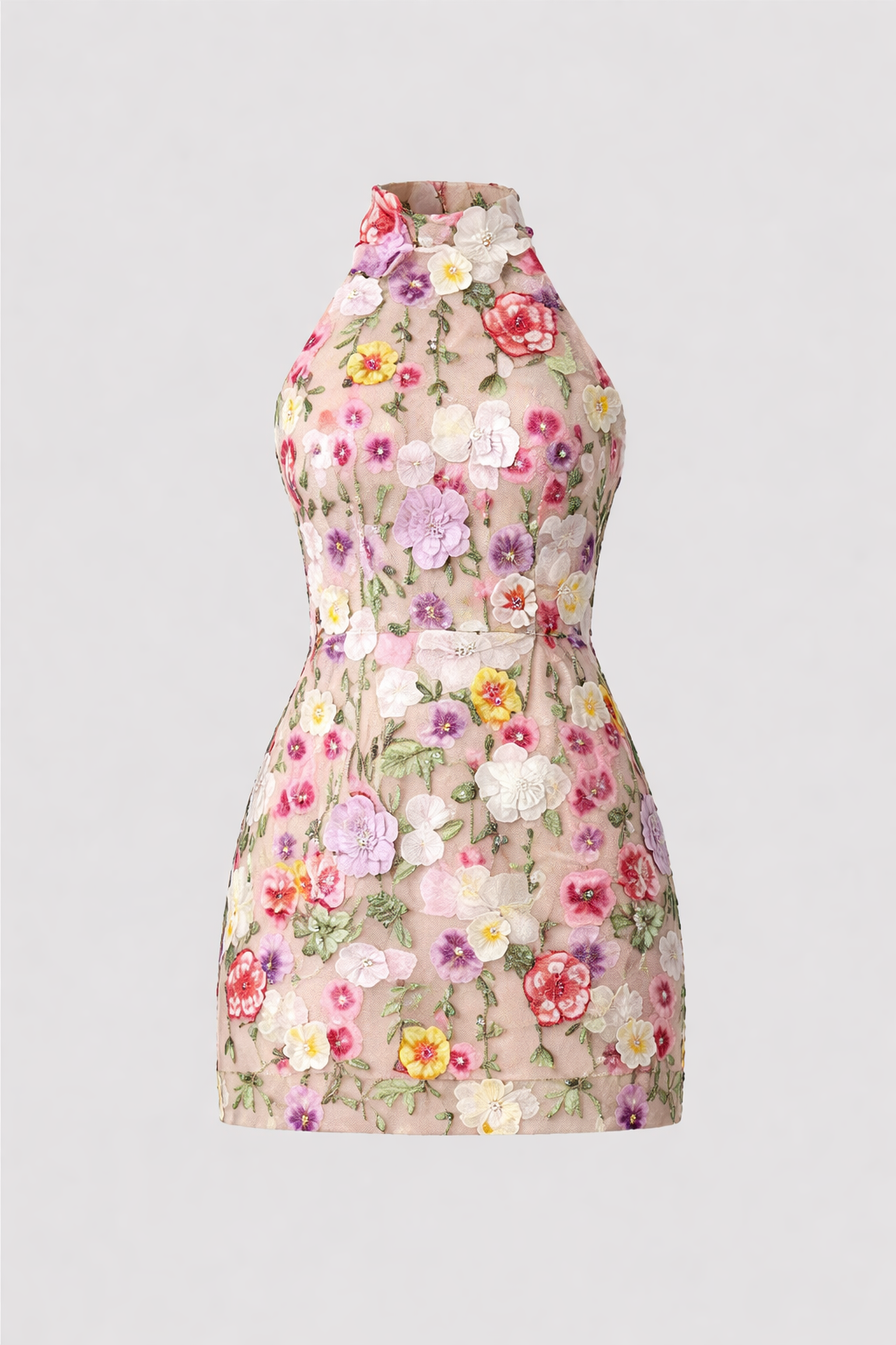 PS17 Elegant 3D Floral Mini Dress Summer Chic Style - Gabrielle's Biloxi
