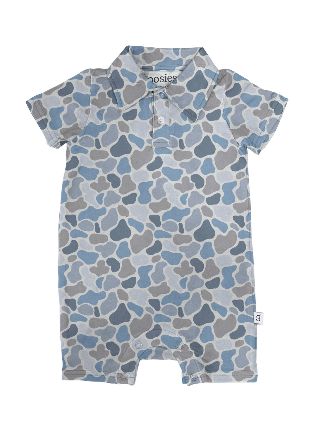 Watercolor Camo - Short Sleeve Polo Romper - Gabrielle's Biloxi