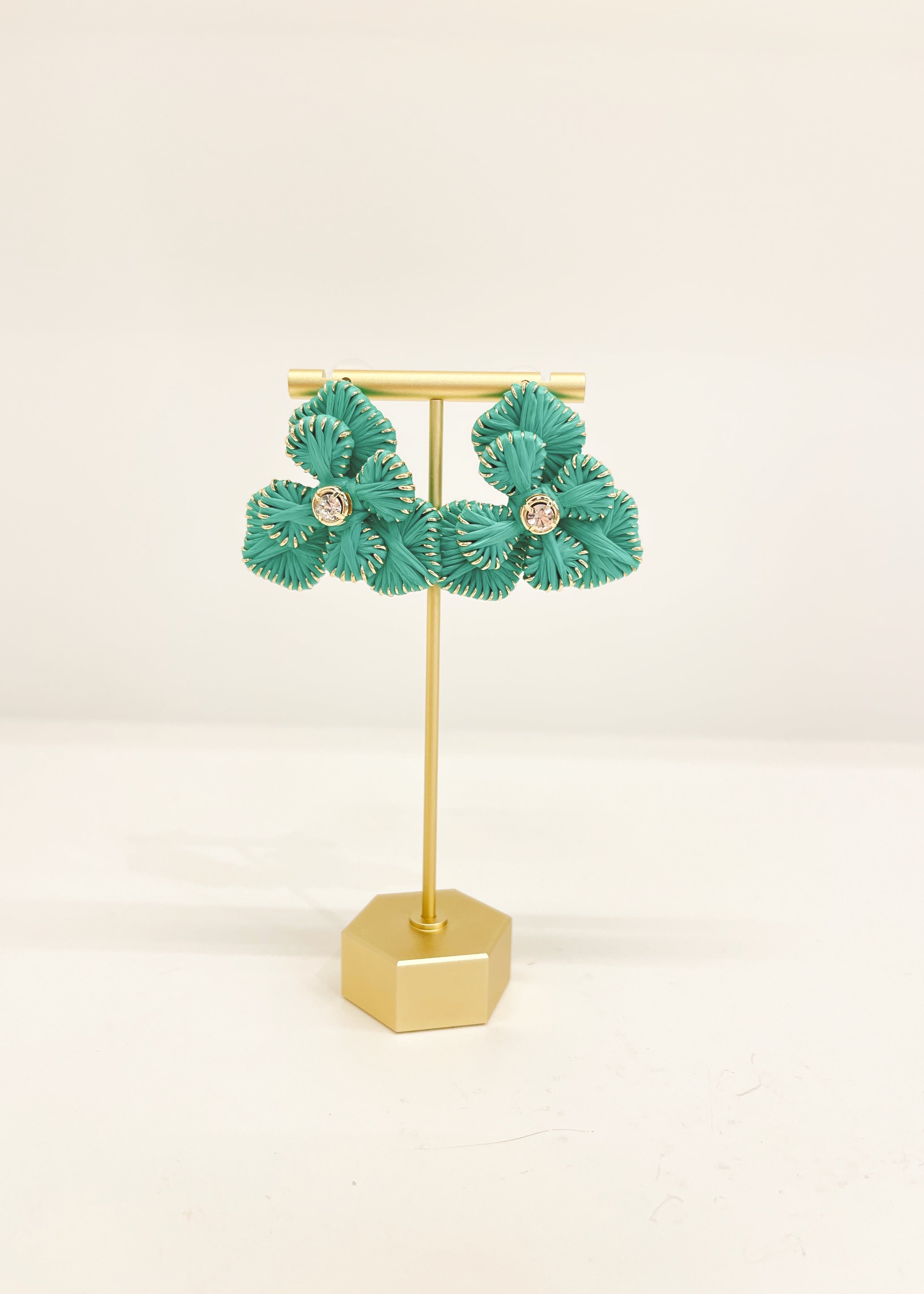 Paradise Bloom Earrings- Green