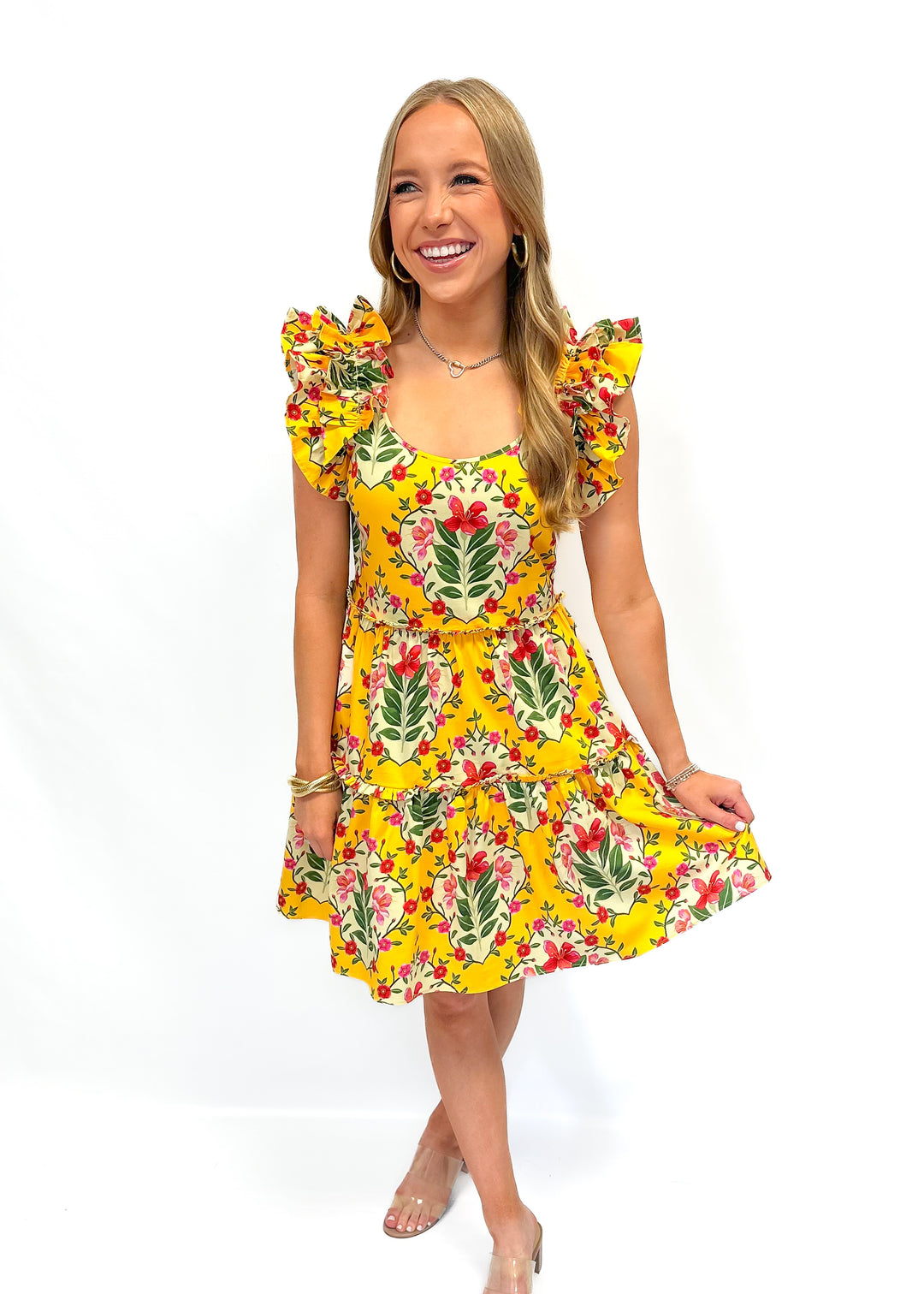 Alden Adair Amora Dress - Yellow Bouquet - Gabrielle's Biloxi