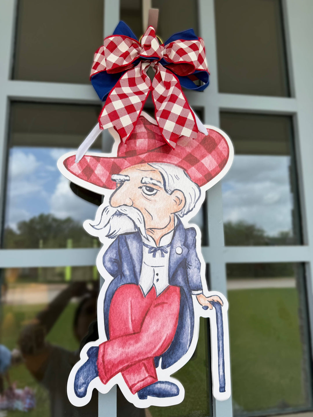 Red & Blue Reb Door Hanger - Gabrielle's Biloxi