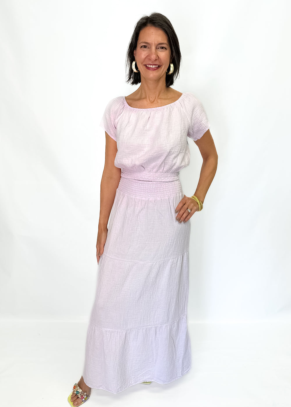 Bobi Tiered Maxi Skirt - Hydrangeas | Gabrielle's Biloxi Bobi Tiered Maxi Skirt - Hydrangeas | Gabrielle's Biloxi