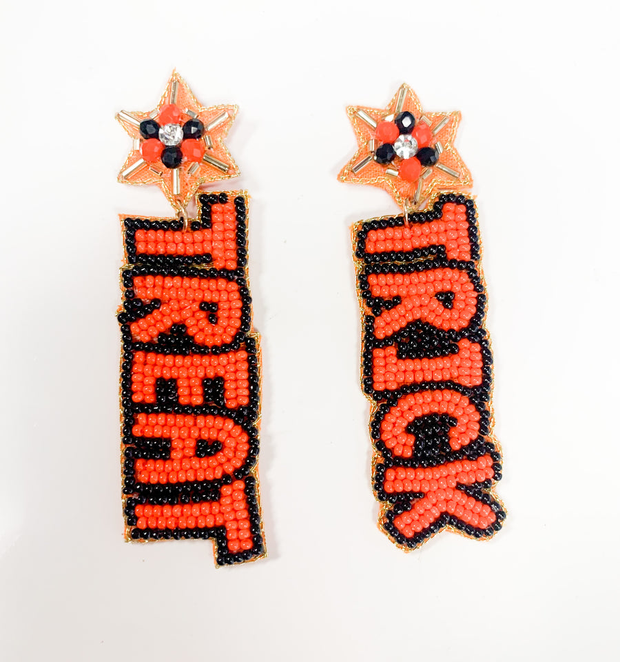 Trick or Treat Earrings - Orange & Black - Gabrielle's Biloxi
