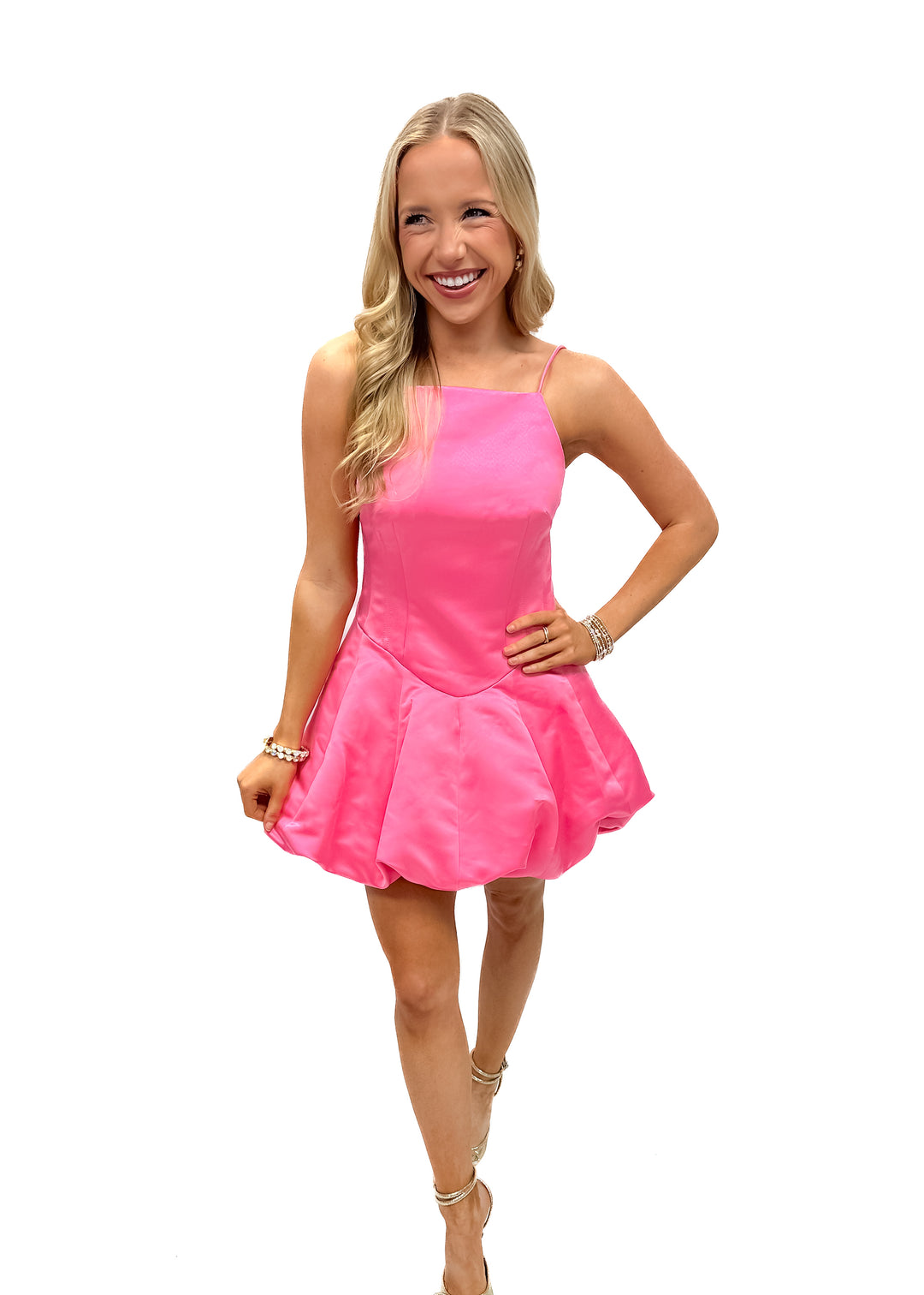 pink love shack fancy dress LoveShackFancy - Jake Satin Mini Dress