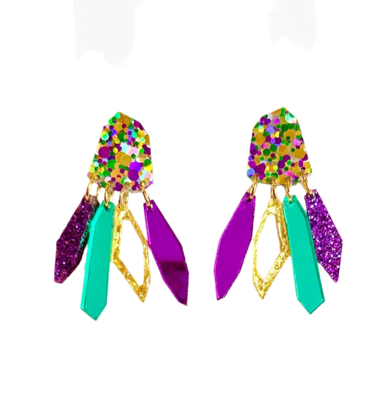 Mardi Gras Adele Earrings - Gabrielle's Biloxi